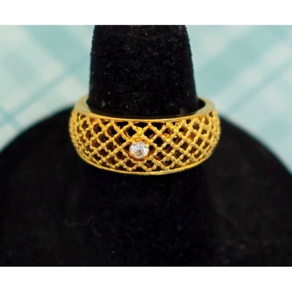 Victorian Crisscross Diamond Ring by Avon - Size 6 - L5 - Picture 1 of 4